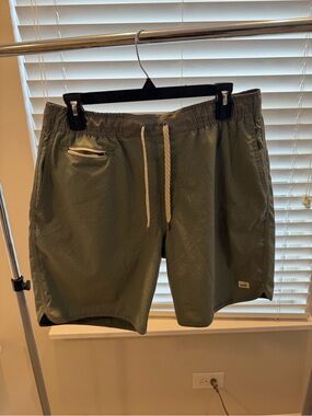 Vuori Olive Drawstring Athletic Shorts
